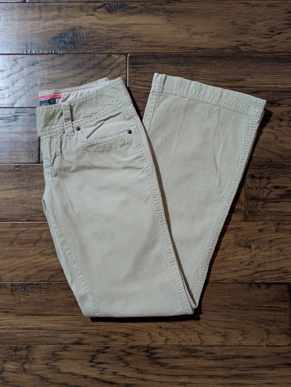 Jacob wide leg low rise Y2K cords pants tan size 1